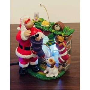 NEW 1998 Carlton Cards Lighted Quick As A Wink Christmas Santa Ornament Vintage